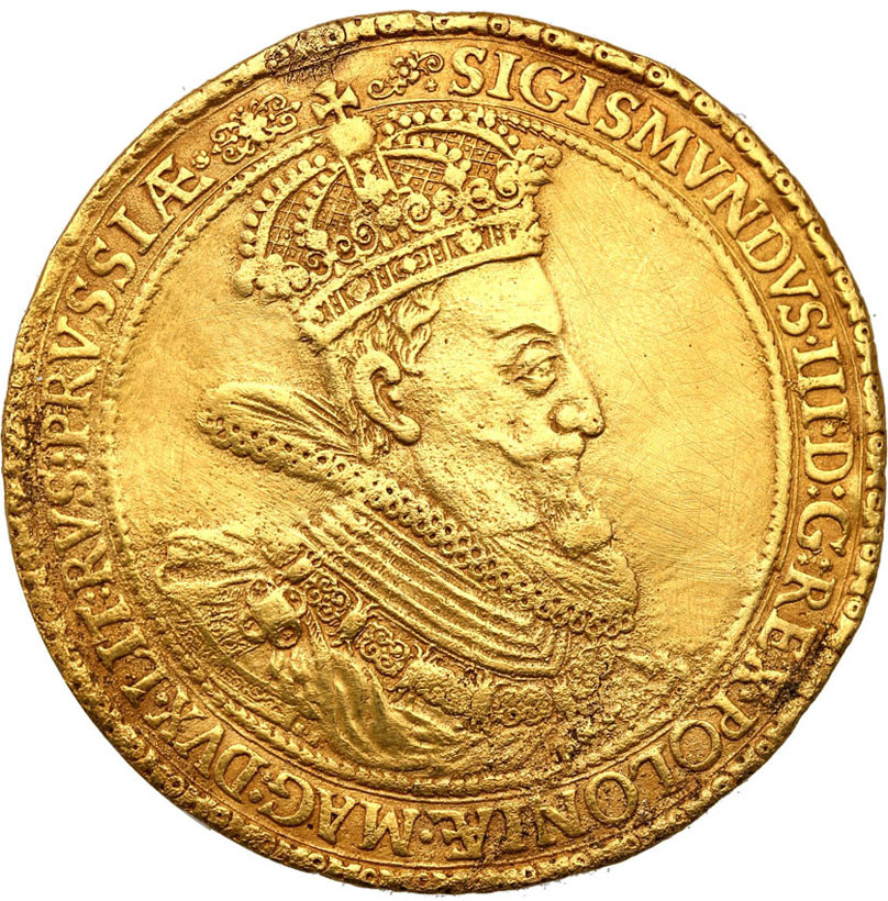 Zygmunt III Waza. Donatywa wagi 5 dukatów 1614, Gdańsk